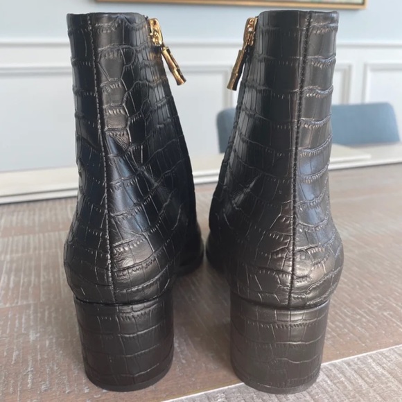 J. McLaughlin croc embossed Gwenyth boots size 7.5 - Picture 4 of 10